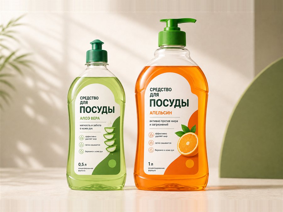Средство для мытья посуды — оптовая поставка от производителя под вашим брендом